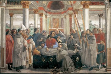  Irlanda Lienzo - Exequias de San Francisco Florencia renacentista Domenico Ghirlandaio